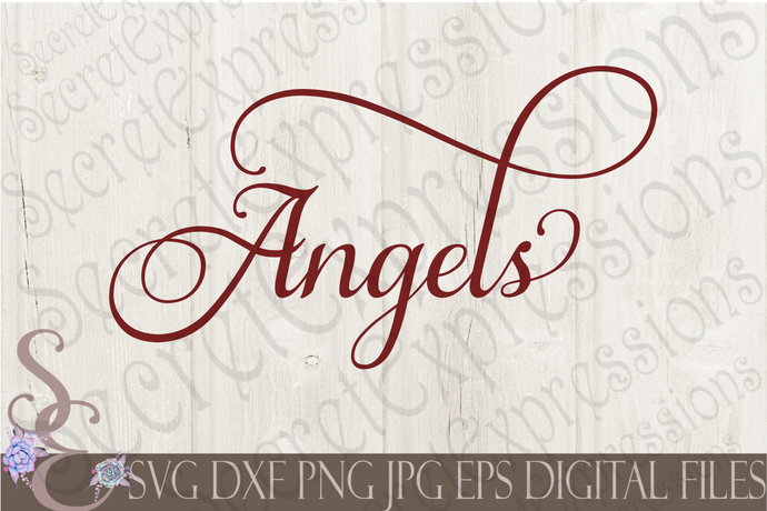 Angels Svg, Christmas Digital File, SVG, DXF, EPS, Png, Jpg, Cricut, Silhouette, Print File