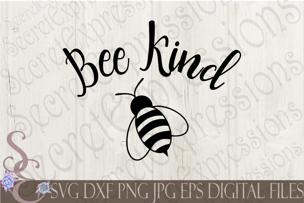 Be Kind Svg, Digital File, SVG, DXF, EPS, Png, Jpg, Cricut, Silhouette, Print File