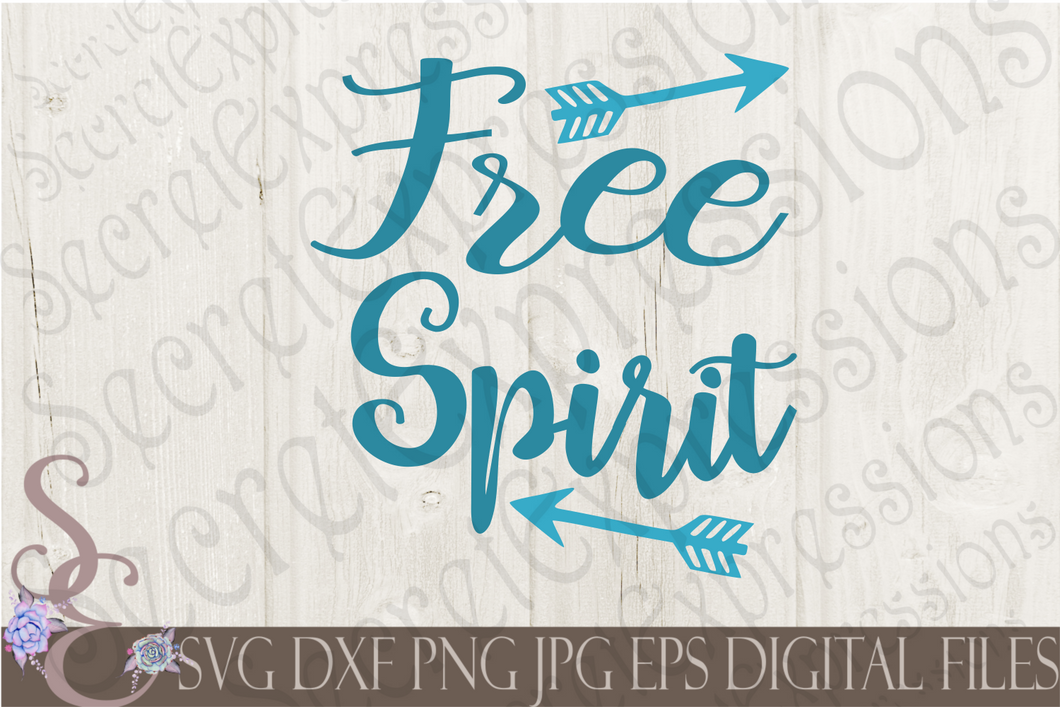 Free Spirit Svg, Digital File, SVG, DXF, EPS, Png, Jpg, Cricut, Silhouette, Print File