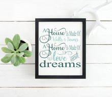 A Home is Made Of Svg, Digital File, SVG, DXF, EPS, Png, Jpg, Cricut, Silhouette, Print File