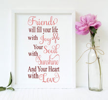 Friends fill your life with joy Svg, Digital File, SVG, DXF, EPS, Png, Jpg, Cricut, Silhouette, Print File