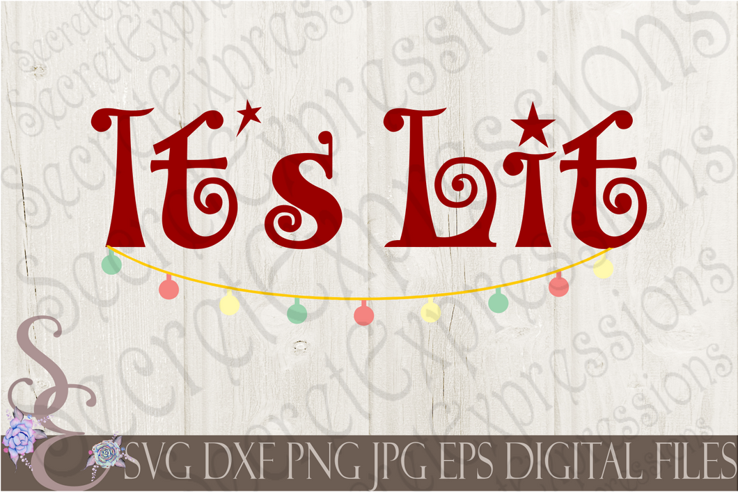 It's Lit Svg, Christmas Digital File, SVG, DXF, EPS, Png, Jpg, Cricut, Silhouette, Print File