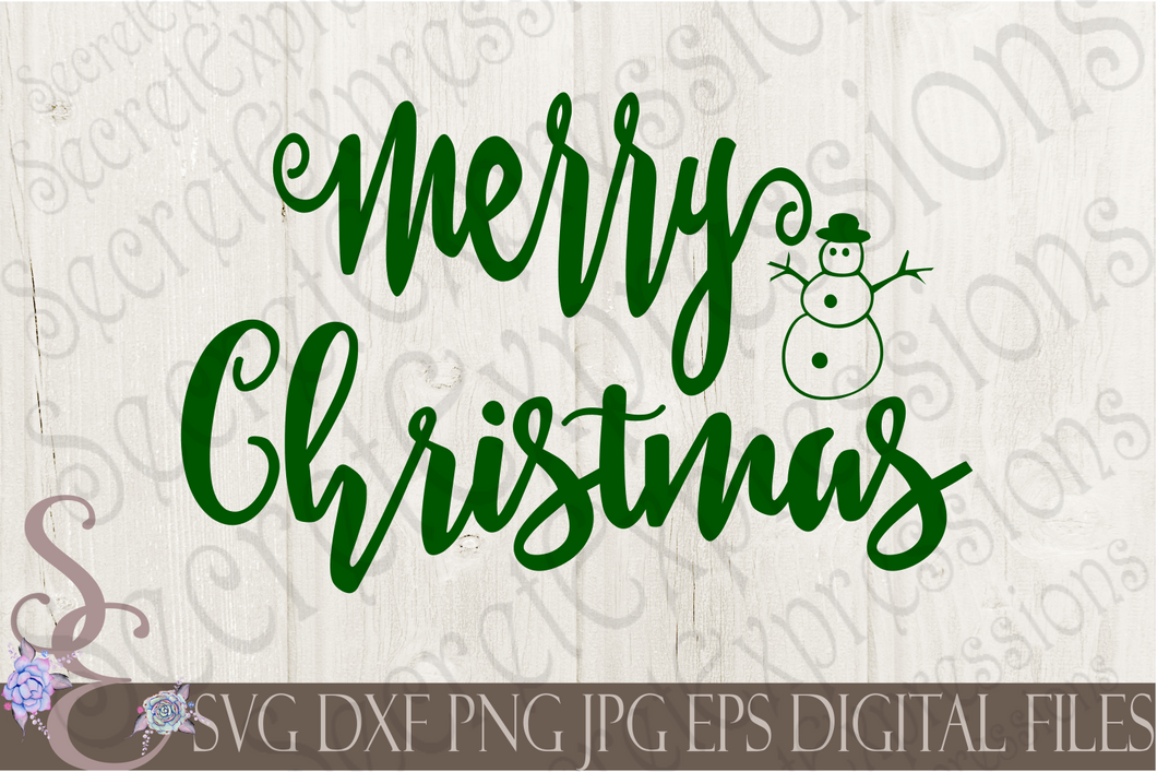 Merry Christmas Svg, Christmas Digital File, SVG, DXF, EPS, Png, Jpg, Cricut, Silhouette, Print File