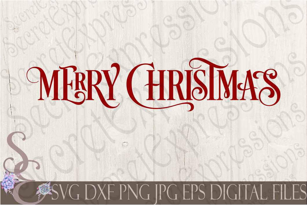 Merry Christmas Svg, Christmas Digital File, SVG, DXF, EPS, Png, Jpg, Cricut, Silhouette, Print File
