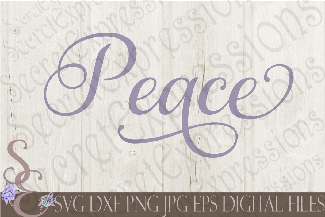 Peace Svg, Digital File, SVG, DXF, EPS, Png, Jpg, Cricut, Silhouette, Print File