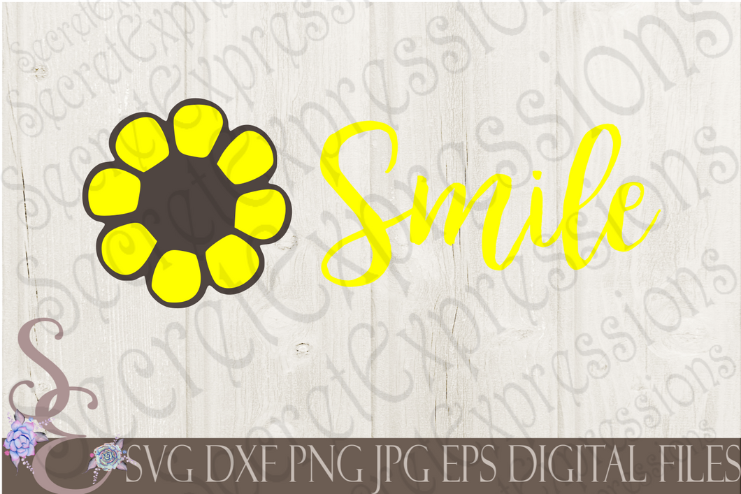 Smile Svg, Digital File, SVG, DXF, EPS, Png, Jpg, Cricut, Silhouette, Print File