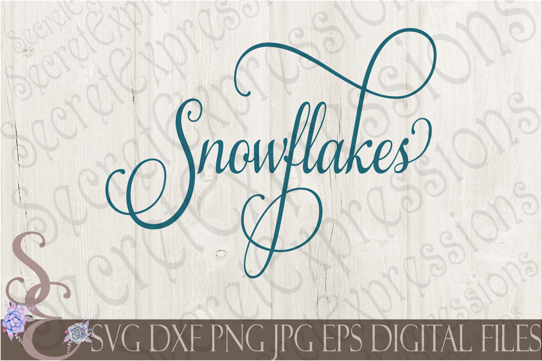 Snowflakes Svg, Christmas Digital File, SVG, DXF, EPS, Png, Jpg, Cricut, Silhouette, Print File