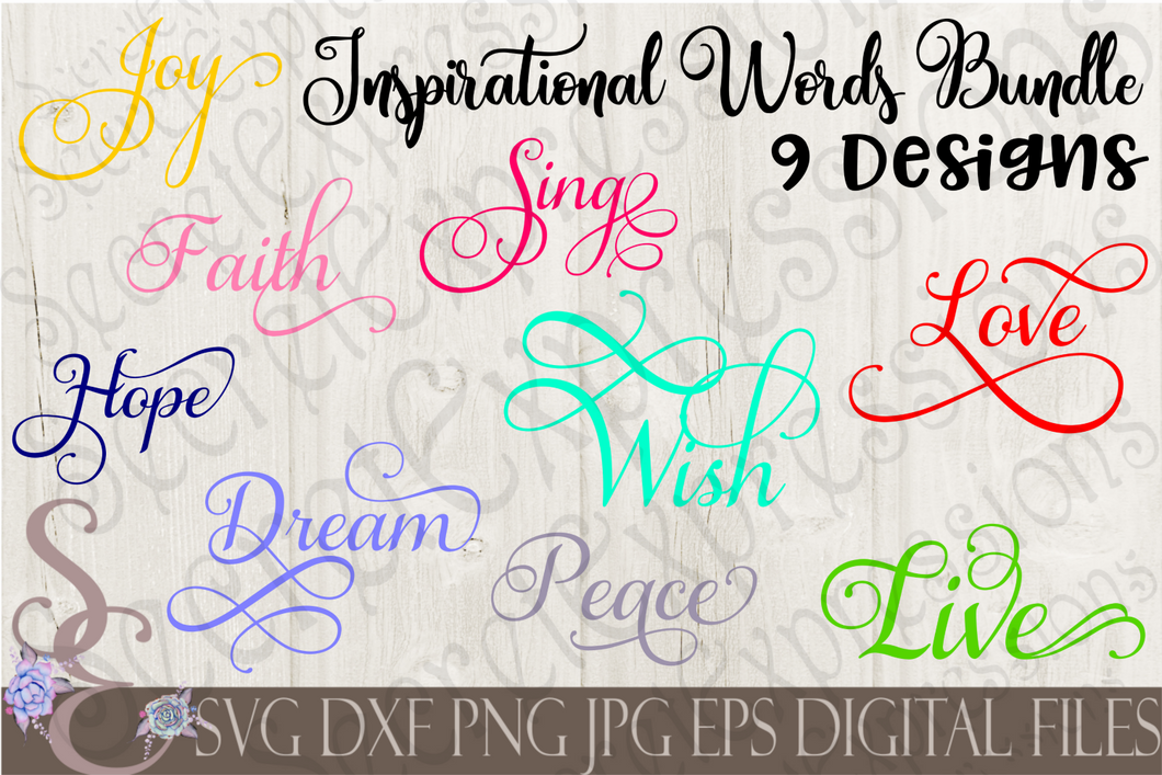 Inspirational SVG Bundle, Digital File, SVG, DXF, EPS, Png, Jpg, Cricut, Silhouette, Print File